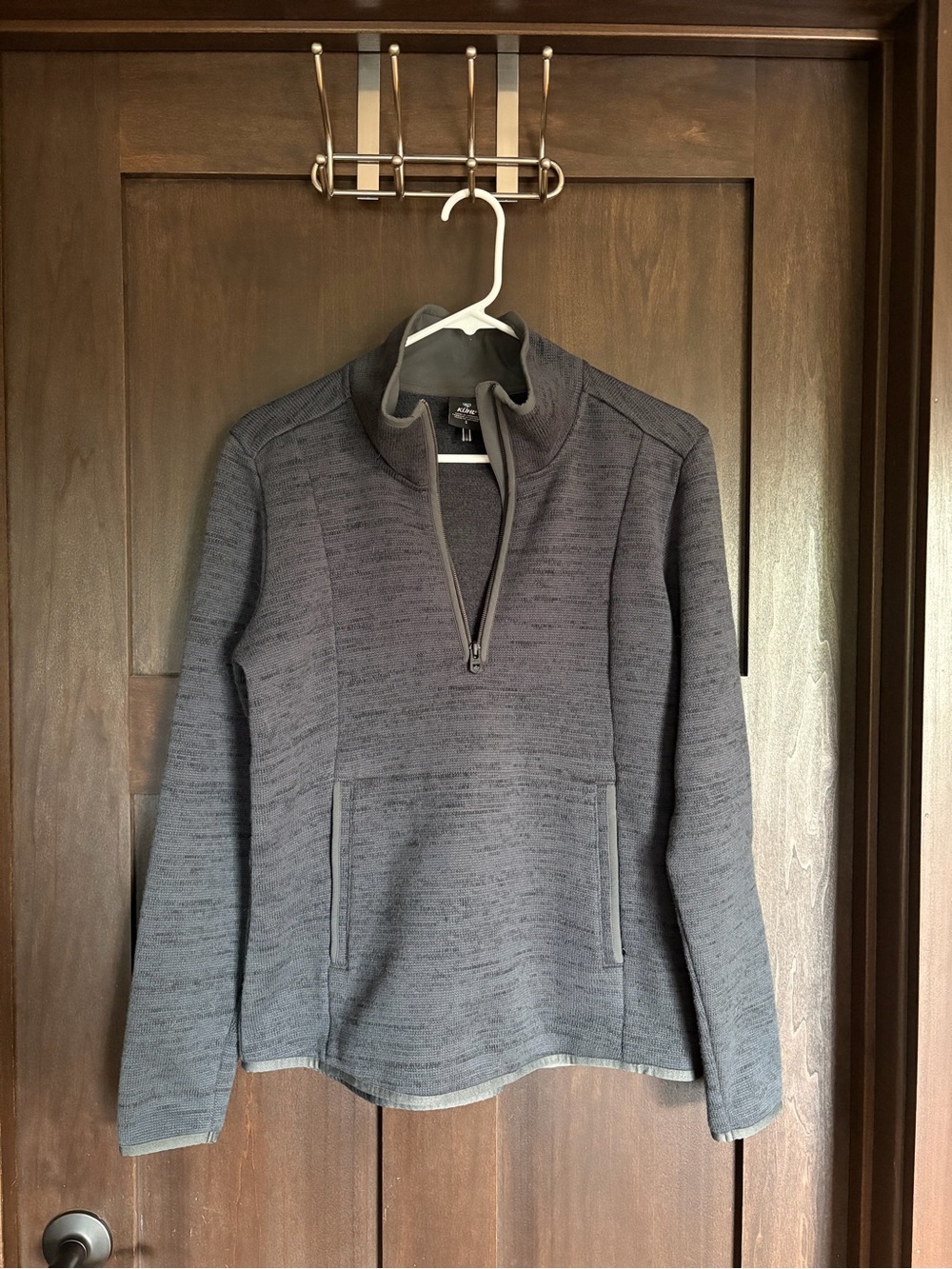 Women’s Gray Quarter-Zip Sweater Pullover